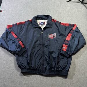 Vtg 90s Houston Rockets Pro Player Windbreaker Jacket XXL NBA Nylon Track Suit